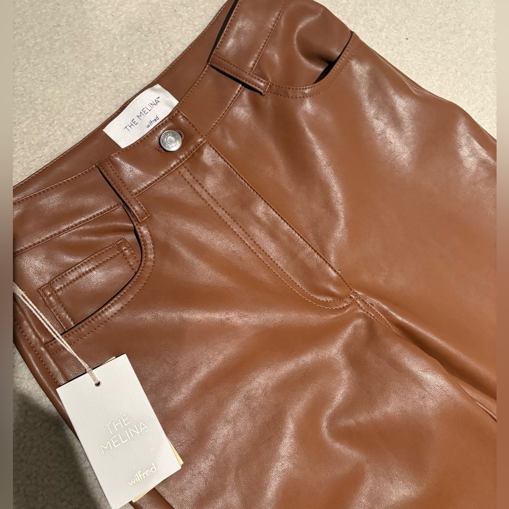 NWT aritzia Melina pants size 6 Caramel - Picture 5 of 7
